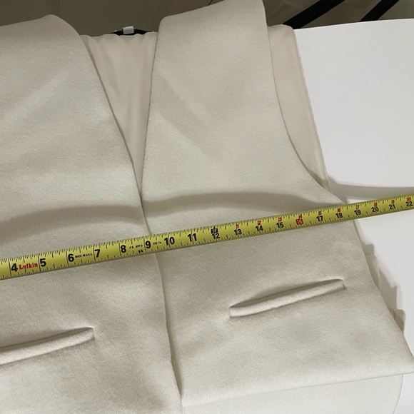 New GIBSON LATIMER Ivory Long Slitted Duster Vest Classic Minimalist Small - Picture 9 of 12